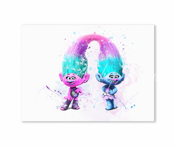 Affiche Troll Trolls Sœurs Imprimer Twins Kids Prints Kids Etsy