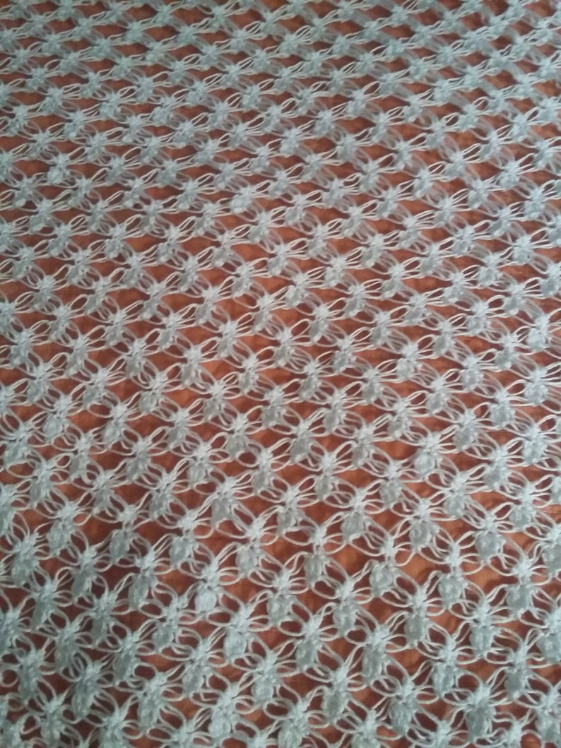 Crochet Pattern Triangular Noriega Wedding Shawl lace shawl Wedding throw wedding gift drape over head lace border image 3