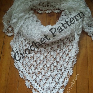 Crochet Pattern Triangular Noriega Wedding Shawl lace shawl Wedding throw wedding gift drape over head lace border