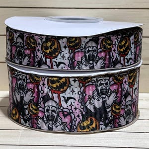Art clown, scary movie, halloween   USDR  7/8&quot; and 1.5&quot;  ribbon