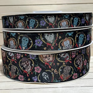 Iconic Horror Movie Villains / Characters  USDR  5/8&quot;, 7/8&quot; and 1.5&quot;  ribbon