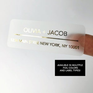 Custom Foil Return Address Labels Wedding Envelope - Etsy