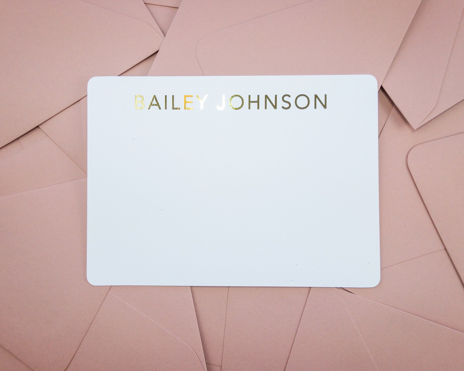 Personalized Stationery Gold Foil Stationary Personalized Etsy
