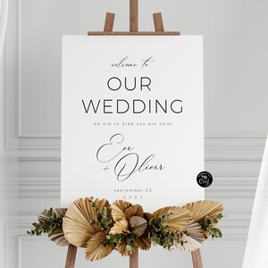 Wedding Welcome Sign Template, Couple&#39;s Wedding Sign, Wedding Decor Template, Special Event Welcome Sign, 18x24 Sign, 24x36 Wedding sign,WS1