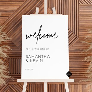 Wedding Welcome Sign Template, Couple&#39;s Wedding Sign, Wedding Decor Template, Special Event Welcome Sign, 18x24 Sign, 24x36 Wedding sign,WS2
