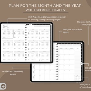 All in One Digital Planner, 2023 Planner, 2024, 2025, GoodNotes Planner, iPad Planner, Dated Digital Planner,Notability Planner, Horizontal image 3