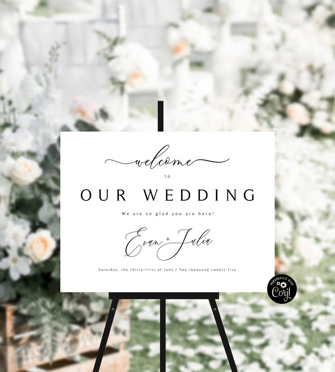 Modern Wedding Welcome Sign Template (digital Download) - Etsy