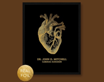 Human Heart Anatomy Art Print: Doctors Office Decor, Cardiologist Gift, Medical Student Graduation, Future Doctor, Med School, RN Nurse