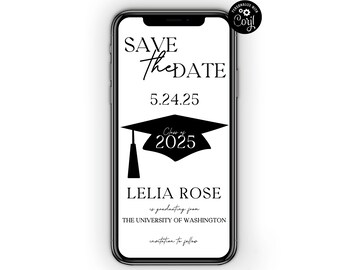 2025 Graduation Announcement Template, 2025 Graduation Save The Date, Graduation Party Invitation, Class of 2025 Graduation Ceremony Invite