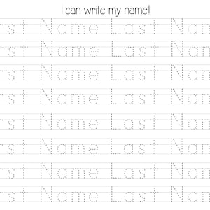 Custom Name Tracing Sheet, Learning Worksheet, Preschool Writing Practice Sheet,letter Tracing ...
