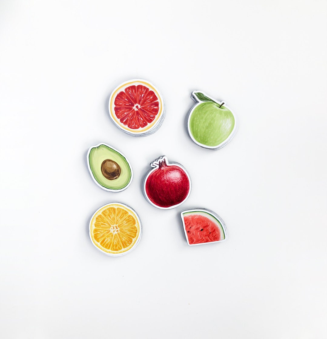 Fruit Set Avocado Fruit Lover Refrigerator Etsy