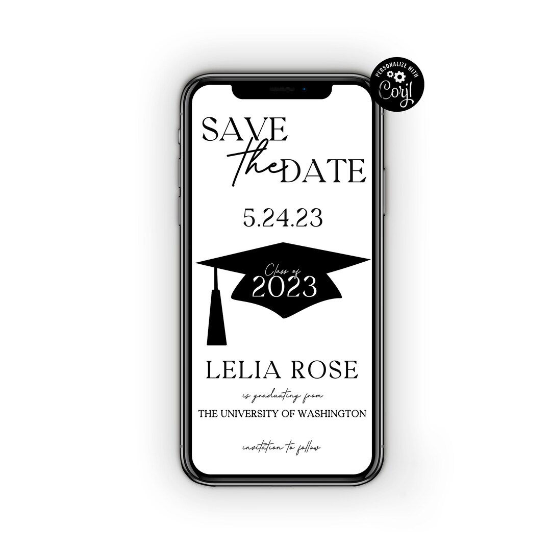 2023 Graduation Announcement Template Graduation Save The Etsy