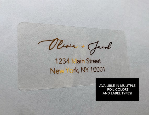 Personalized gold foil stickers, used for wedding gifts, custom name  business transparent labels - AliExpress