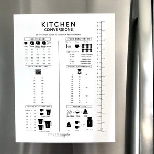 Kitchen Conversion Chart Magnet – MooreHomeDecor