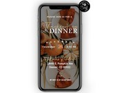 Thanksgiving Dinner Phone Invitation Template (Digital Product)