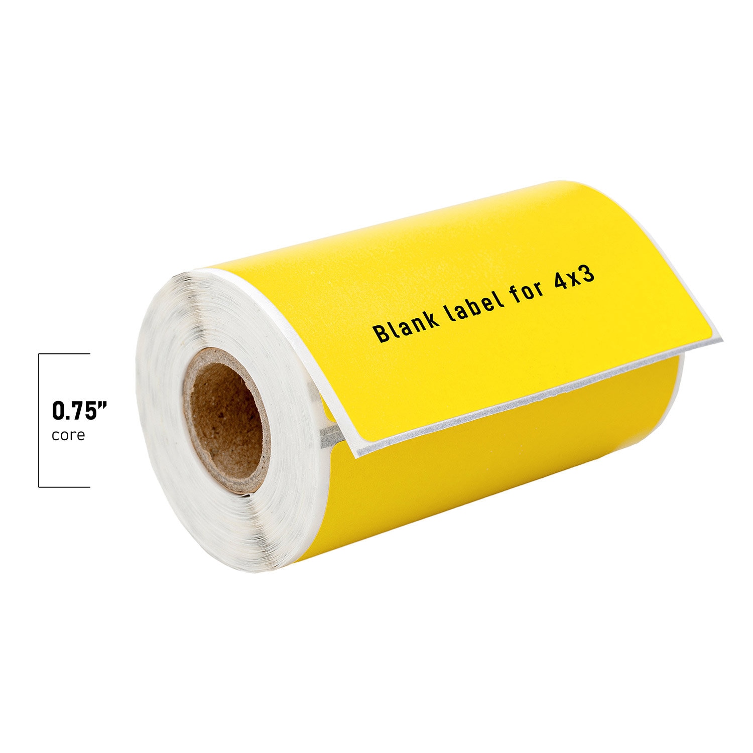 20 Rolls, 4x3 YELLOW Zebra Compatible Labels on a 3/4 CORE, Mobile