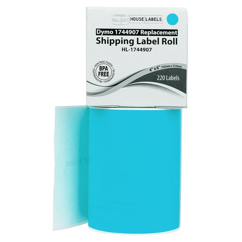 DYMO Compatible COLOR Lw 1744907 BLUE Direct Thermal Labels - (1) Roll ...