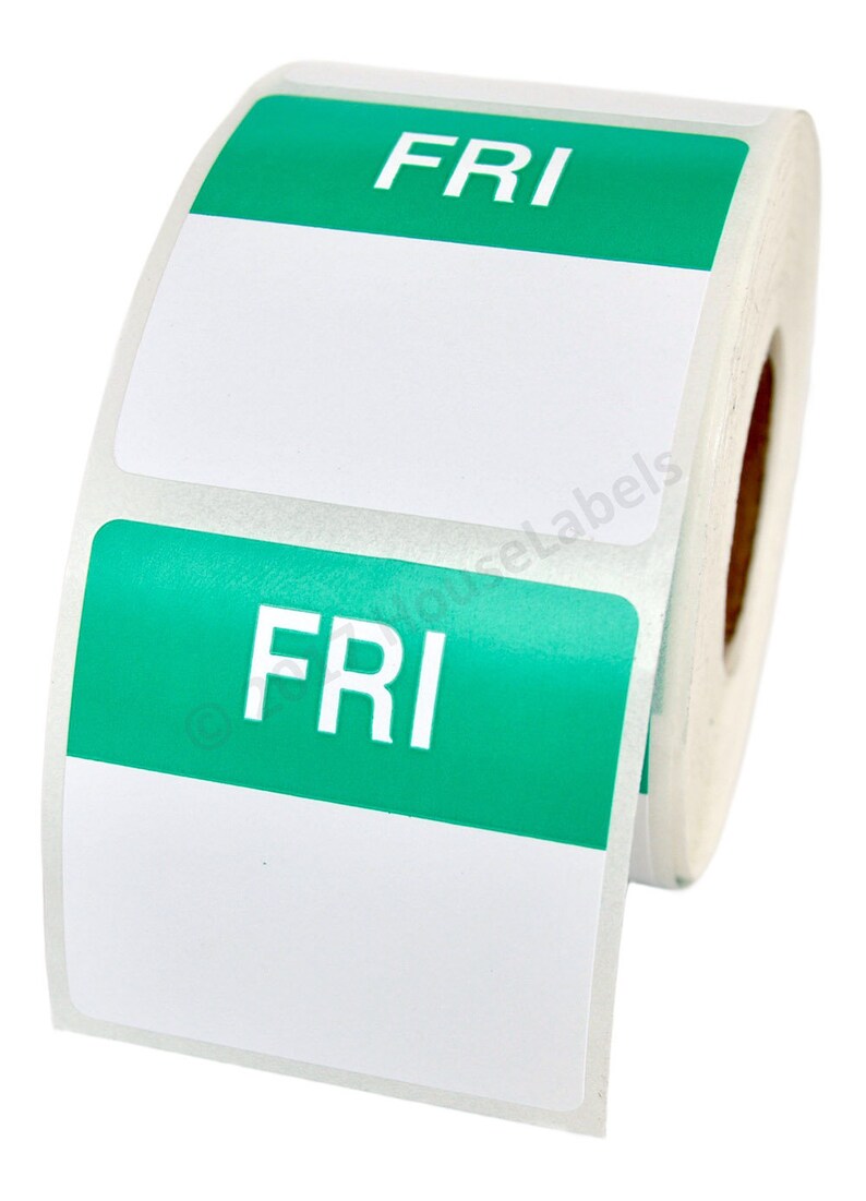 FRIDAY Day of the Week Labels / Stickers (40mm X 40mm, 1.5