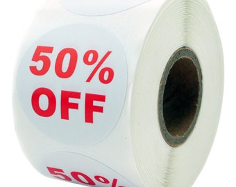 50% OFF -  DISCOUNT  LABELS / Stickers - (500 labels/roll, 1.5" diameter) - (1) Roll of 500 - Bpa Free