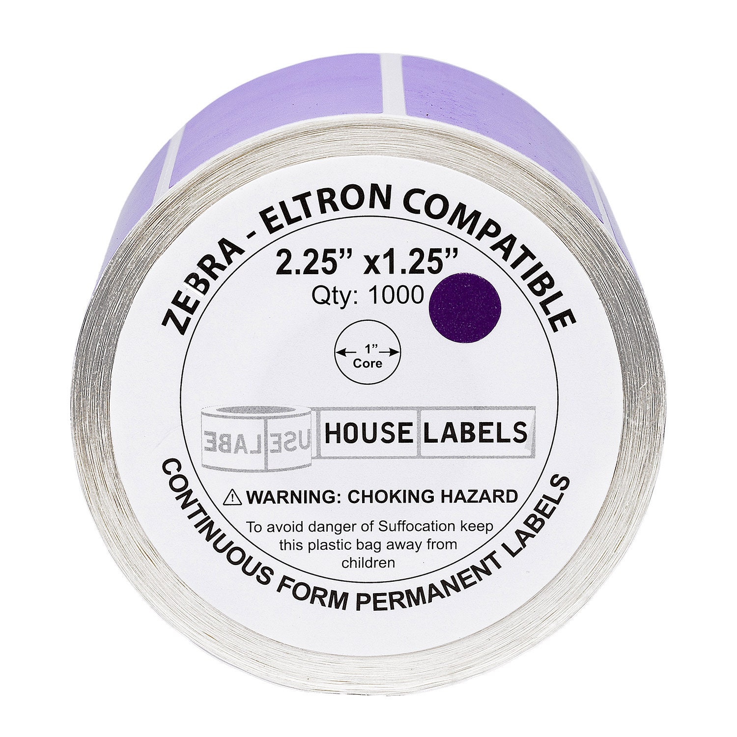 GREEN 2.25x1.25 Direct Thermal Zebra Compatible Labels 6rls 1000 Roll