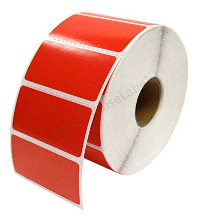 ZEBRA / Eltron COLOR 2 X 1 Direct Thermal RED Labels 2 - Etsy