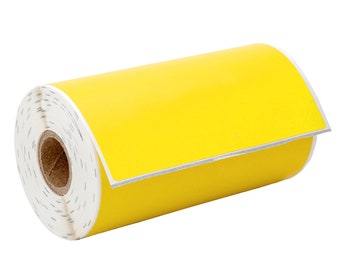 20 Rolls, 4"x6" YELLOW Zebra Compatible Labels on a 3/4" CORE, Mobile Printer 105 Labels a Roll