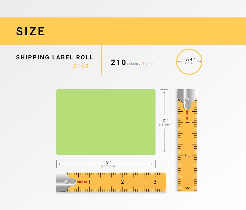 Lables With Ruler 2 Rolls, 3