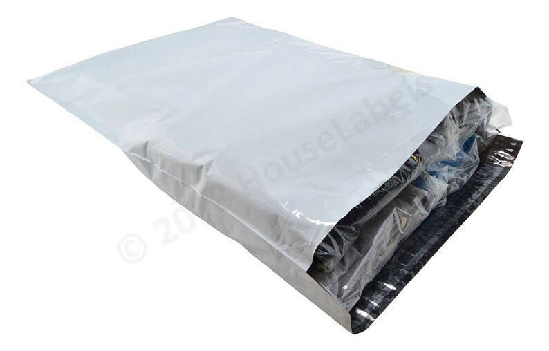 100 bags 14.5X19 #6 Houselabels 2.35 Mil thick Self Seal Waterproof Envelope Shipping Bags White Poly Mailers