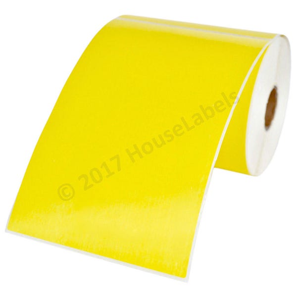ZEBRA / Eltron Compatible COLOR 4x6 (4" x 6") YELLOW Direct Thermal Labels - (1) Roll of 250