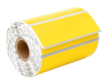 6 Rolls, 3"x1" YELLOW Zebra Compatible Labels on a 3/4" CORE, Mobile Printer 550 Labels a Roll