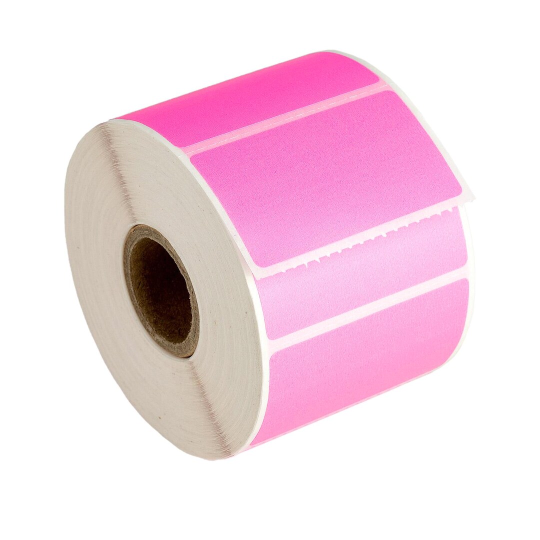 6 Rolls 1,000 PINK Labels per Roll, Zebra Eltron Compatible 2.25 X 1.25 ...