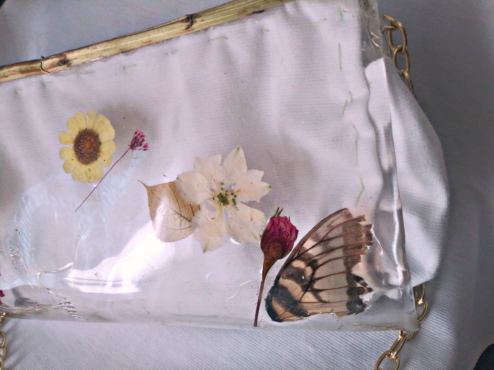 Resin Purse/ Flower Purse/ Unique Purse/ Handmade Unique Bag/ Etsy