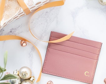 Personalised Leather Cardholder - 8 colours