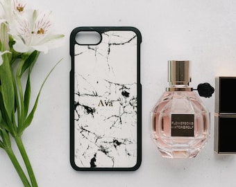 Marble iPhone Case: Personalized Leather Phone Cover