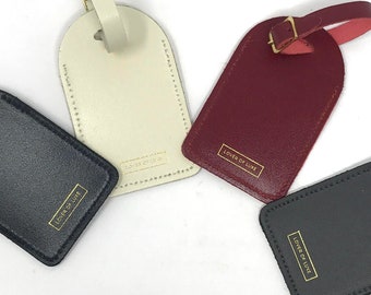 Personalised Luggage Tags - British Made Leather