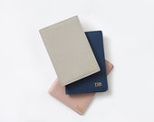 Personalised Leather Passport Holder - Grey, Black, Nude, Navy, Pink