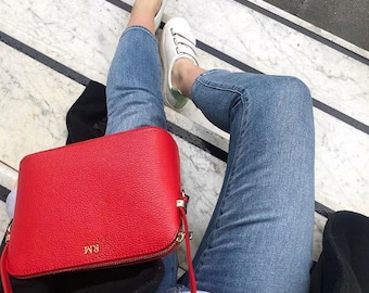 Red Leather Cross Body Bag - more colours available