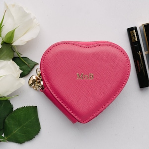 Herzförmige Geldbörse - personalisiertes Geschenk für sie