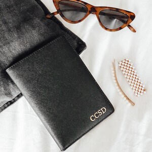 Vatertagsgeschenk - Personalisierte Passport Brieftasche Schwarz