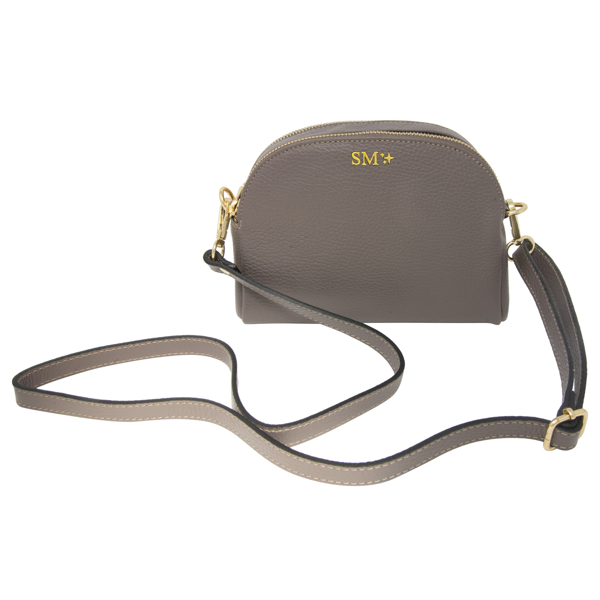 Personalised Leather Cross Body Bag Etsy