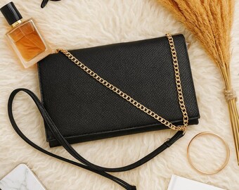 Vegan Leather Crossbody Bag - Monogrammed