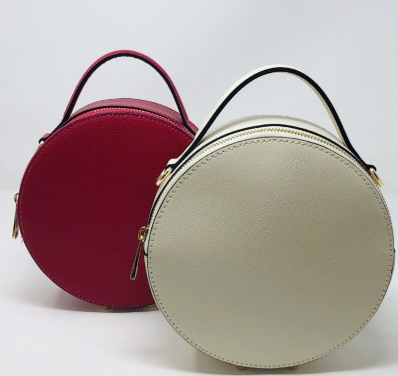 Personalised Leather Round Cross Body Bag Gift Set Etsy UK