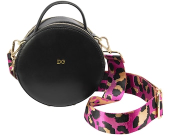 Cross Body Bags with Patterned Strap