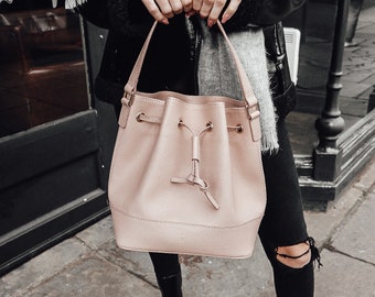 Leather Bucket Bag - Personalised Gift Idea