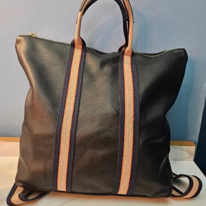 Real Leather Tote Bag and Backpack Personalised