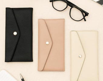 Slim Leather Wallet - Personalized