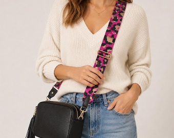 Cross body Bag Strap Animal Print