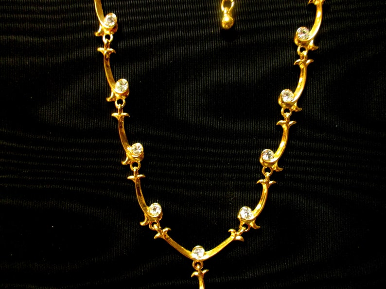 Yellow Topaz and Crystal Necklace image 4