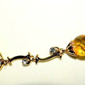 Yellow Topaz and Crystal Necklace image 2