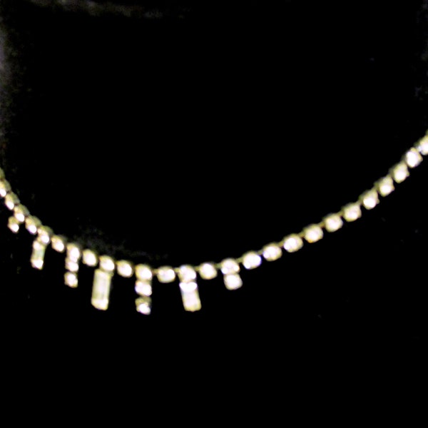 rhinestone necktie necklace